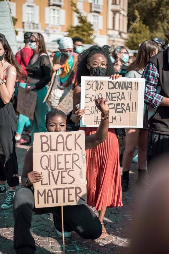 Thema Mehrfachdiskriminierung: Black-Lives- Matter-Demo in Bozen